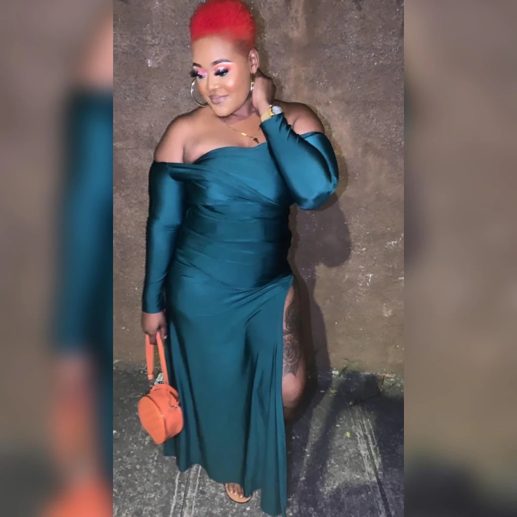 Wedding guest in cobalt