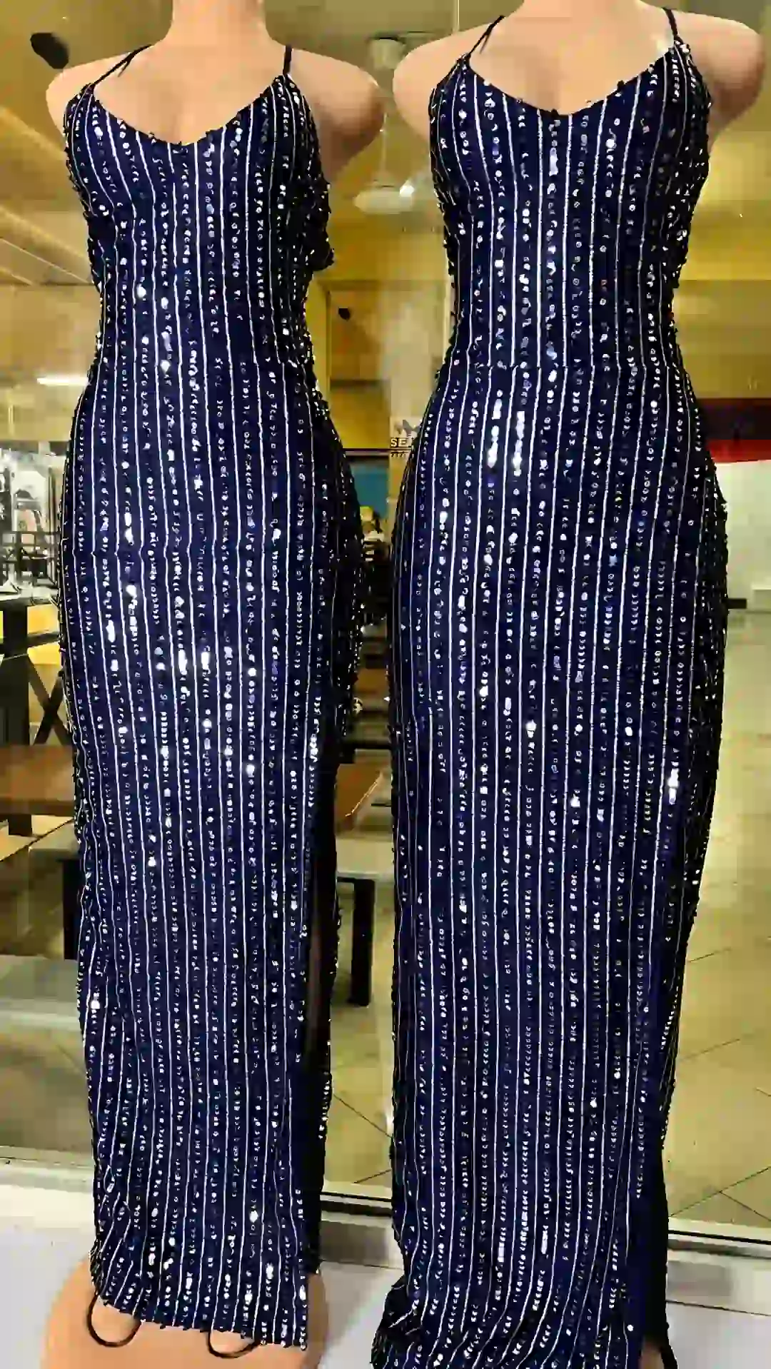 Navy Sequin Maxi